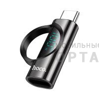 Переходник Hoco Premium UA32 C male to C female, чёрная