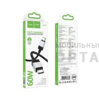 Кабель Type-C to Type-C HOCO X110 Honorific, 1m, 3A, 60W,  черный