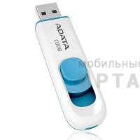 Флешка USB 32 Гб A-Data  C008  белый/синий Флешка USB 32 Гб A-Data  C008  белый/синий
