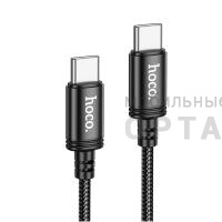 Кабель Type-C to Type-C HOCO X89 Wind, 1m, 3.0A, PD 60W,  черный, не упакован