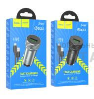 АЗУ HOCO Z49A, 18Вт, QC3.0, кабель USB to Micro 1m,  черный