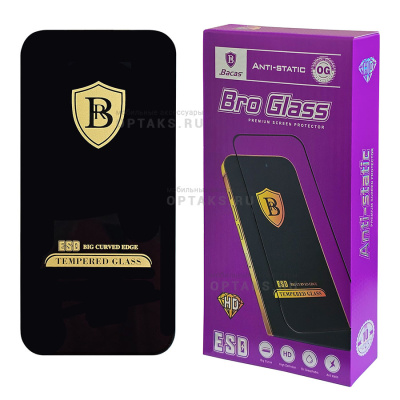 Стекло защитное Bro Glass OG, в пачке 10шт, (заказ кратно10шт/цена за 1шт), iPhone 16 Pro